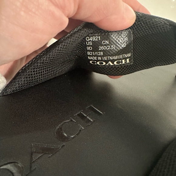 Coach Black Monogrammed Sandals-Size 9D - Picture 3 of 7